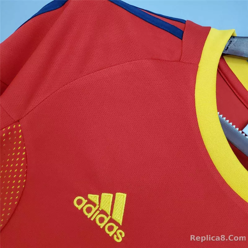 2002 Spain Home World Cup Retro Jersey - detail