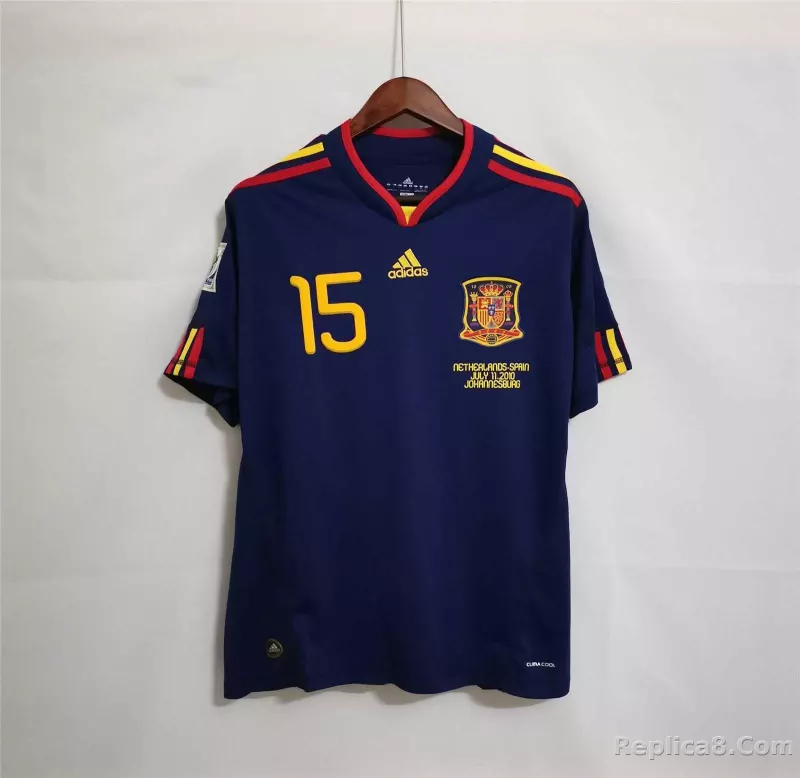 2010 Spain Away World Cup Final Retro Jersey - detail