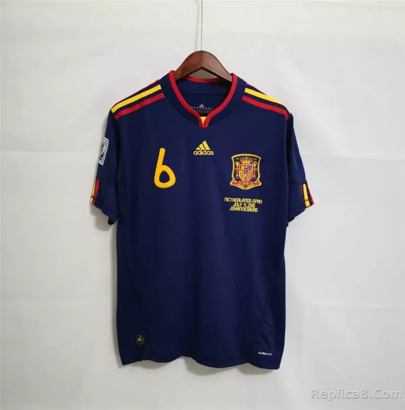 2010 Spain Away World Cup Final Retro Jersey - detail