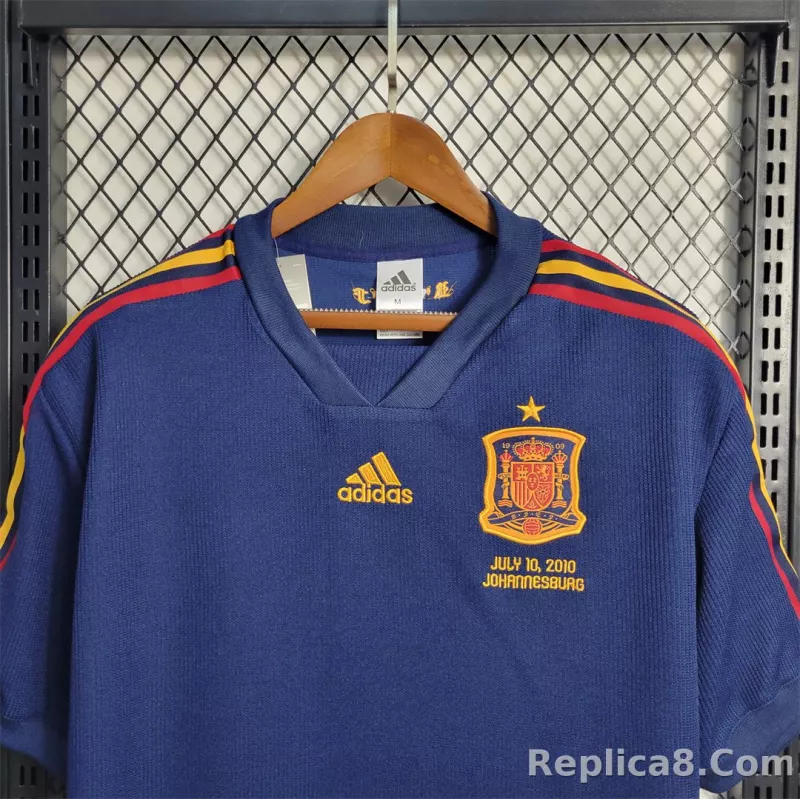 2010 Spain Away World Cup Final Retro Jersey - detail