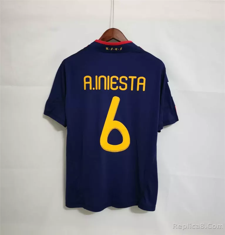 2010 Spain Away World Cup Final Retro Jersey - detail