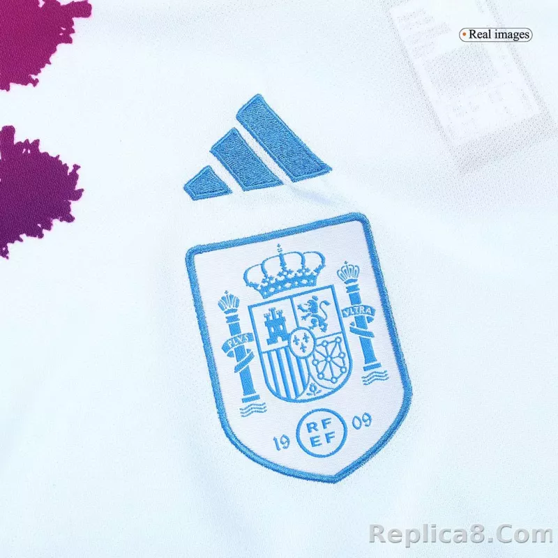2023 Spain World Cup Away Fan Edition Soccer Jersey - detail