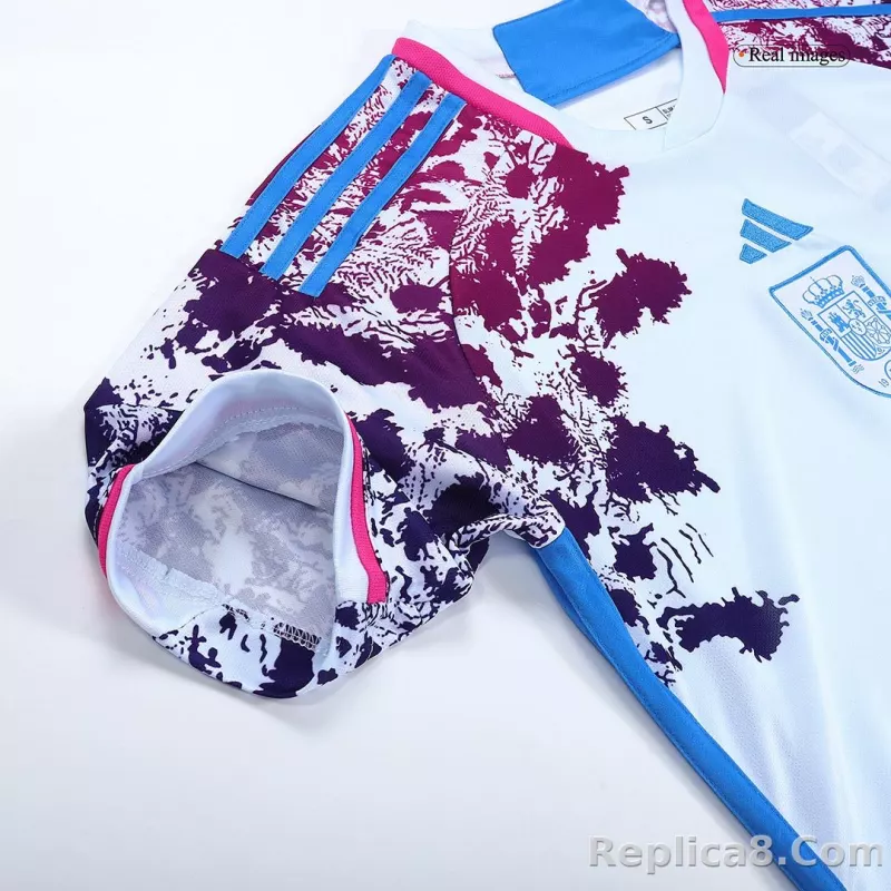 2023 Spain World Cup Away Fan Edition Soccer Jersey - detail