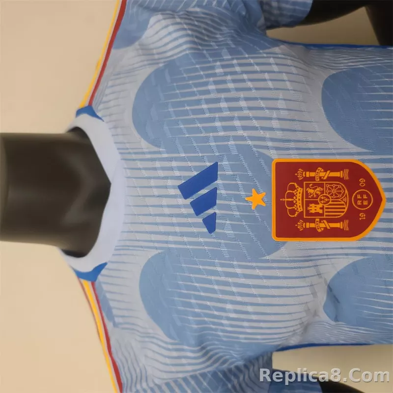 2022 Spain World Cup Away Player Edition Soccer Jersey - detail