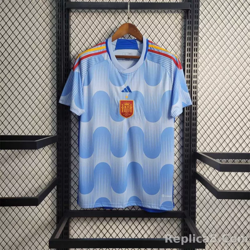 2022 Spain World Cup Away Fan Edition Soccer Jersey
