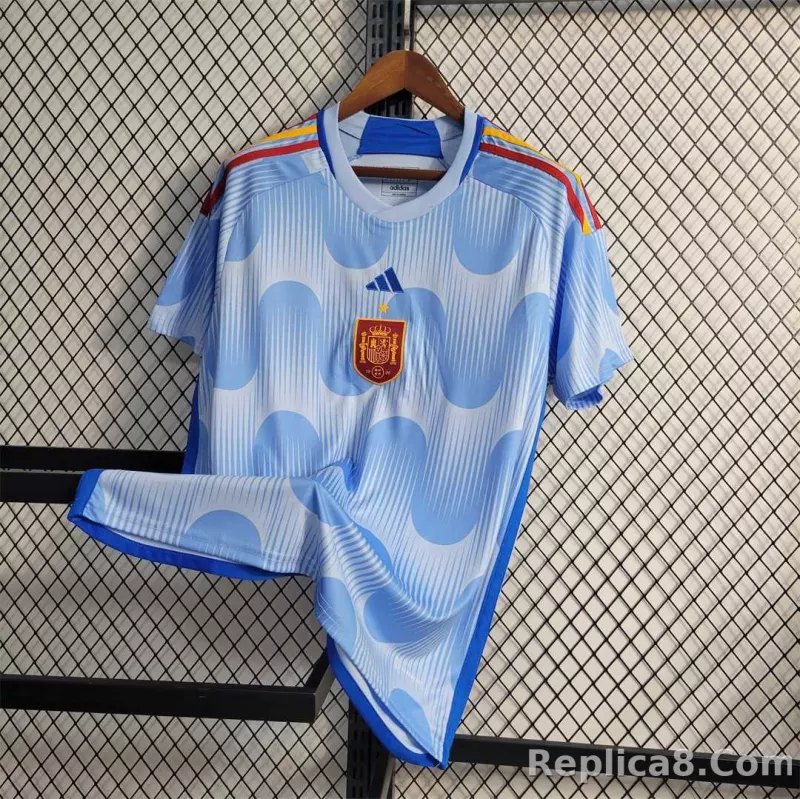 2022 Spain World Cup Away Fan Edition Soccer Jersey - detail