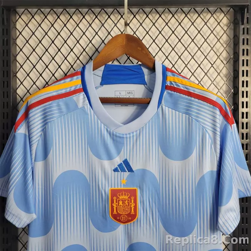 2022 Spain World Cup Away Fan Edition Soccer Jersey - detail