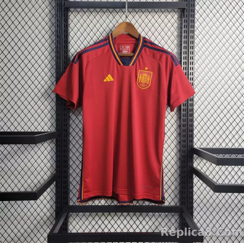 2022 Spain   World Cup Home Fan Edition Soccer Jersey