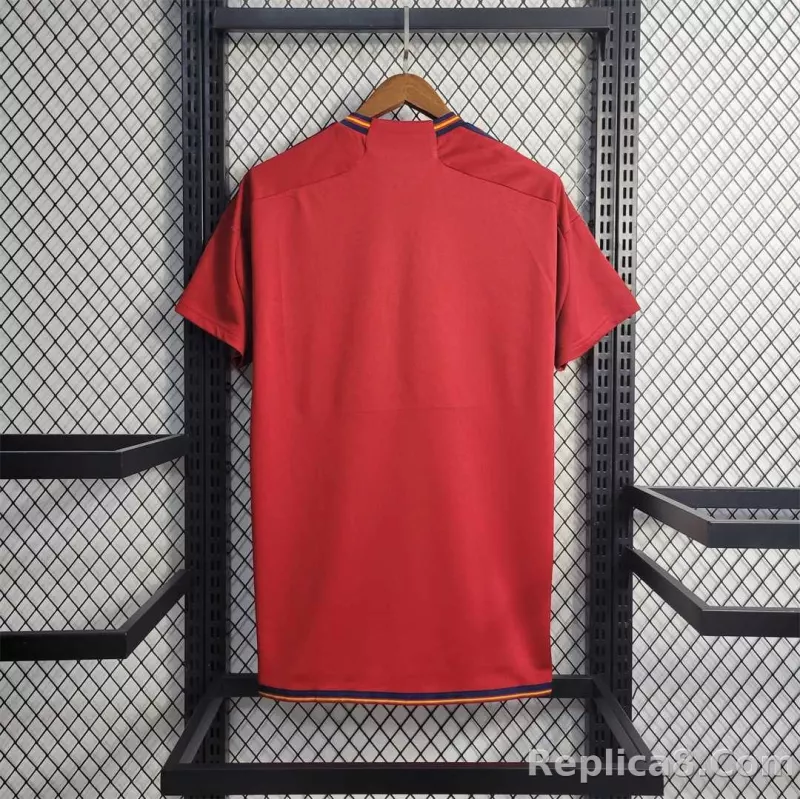 2022 Spain   World Cup Home Fan Edition Soccer Jersey - detail