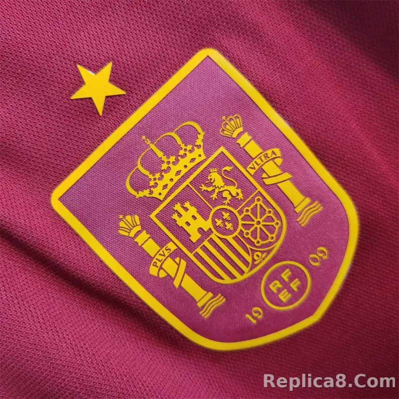 2022 Spain   World Cup Home Fan Edition Soccer Jersey - detail