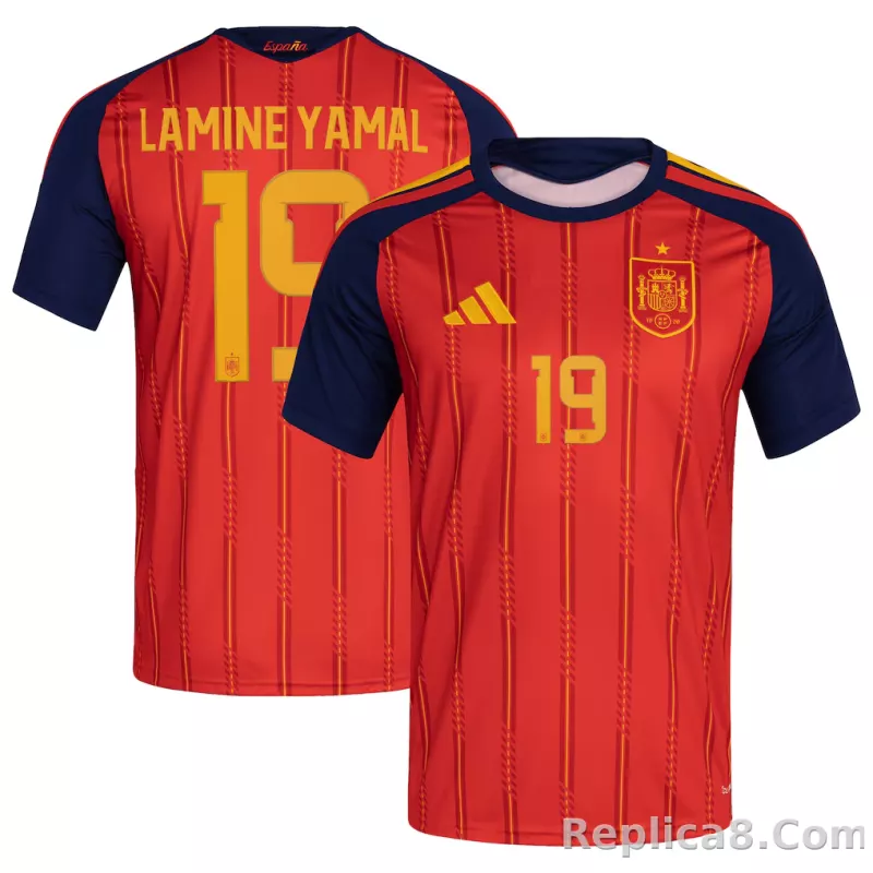 Lamine Yamal#19 Spain National Team adidas 2026 Home Replica Jersey - Red