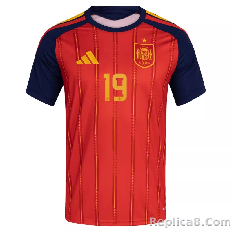 Lamine Yamal#19 Spain National Team adidas 2026 Home Replica Jersey - Red - detail