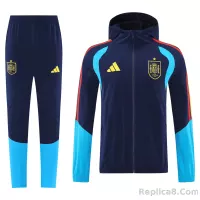 2026 Spain Windbreaker Hoodie Kit(Jacket+Pants) Navy - view 1