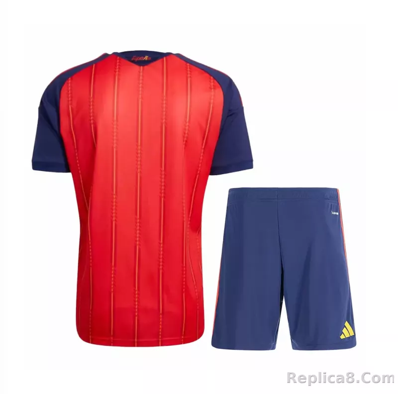 2026 Spain Home World Cup Soccer Kit Jersey+Shorts - detail