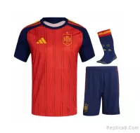 2026 Spain Home World Cup Soccer Full Kit Jersey+Shorts - view 1