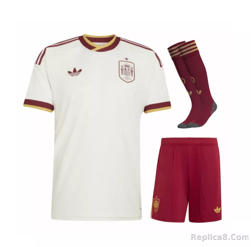 2026 Spain Away World Cup Soccer Full Kit Jersey+Shorts