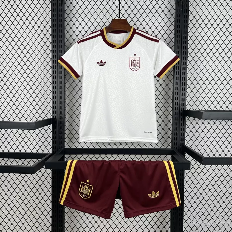 2026 Spain Away World Cup Soccer Kids Kit Jersey+Shorts