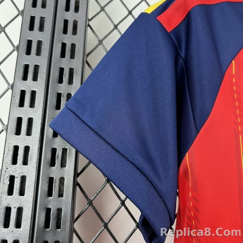 2026 Spain Home World Cup Soccer Kids Kit Jersey+Shorts - detail