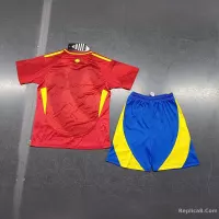 2024 Spain Euro Cup Home Football Kids Kit Jersey+Shorts - view 3
