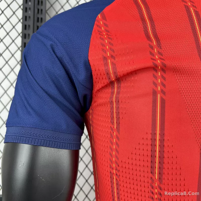 2026 Spain Home World Cup Soccer Jersey Authentic Shirt - detail