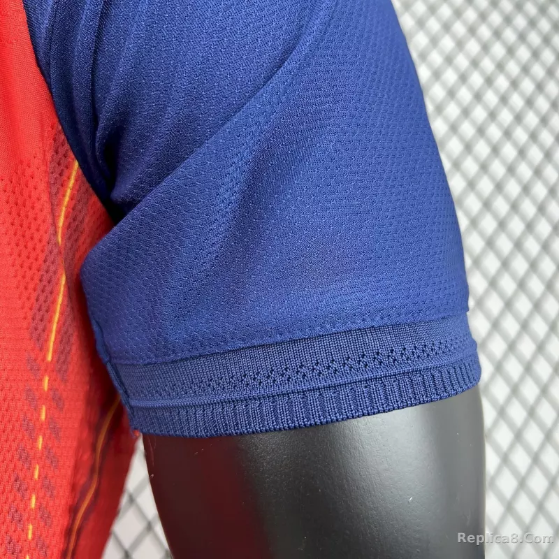 2026 Spain Home World Cup Soccer Jersey Authentic Shirt - detail
