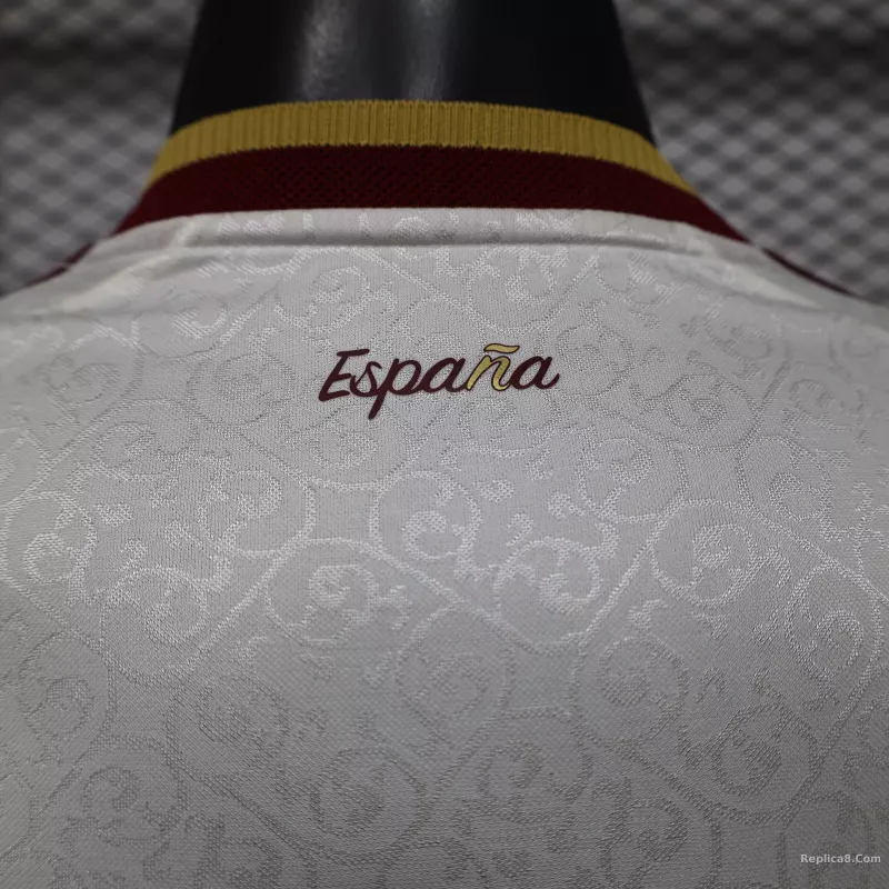 2026 Spain Away World Cup Soccer Jersey Authentic Shirt Long Sleeve - detail