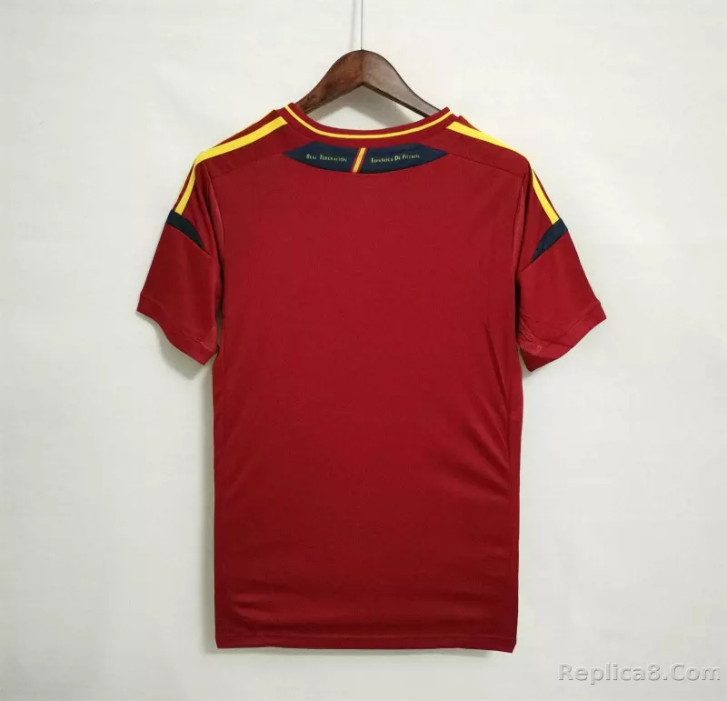 2012 Spain Home Retro Soccer Jersey - detail