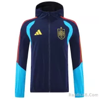 2026 Spain Windbreaker Hoodie Jacket Navy - view 1