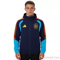 2026 Spain Windbreaker Hoodie Jacket Navy - view 3