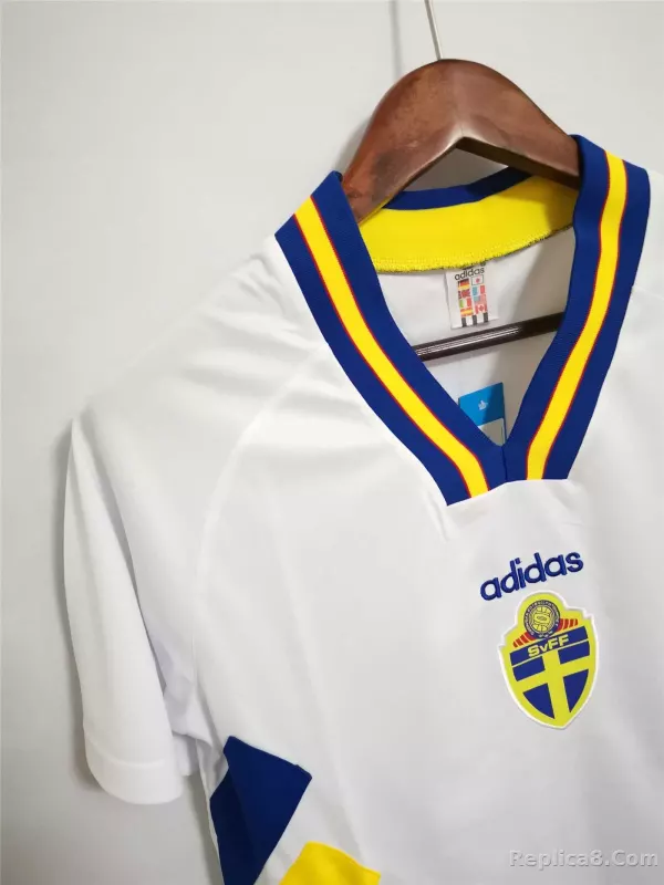 1994 Sweden World Cup Away Soccer Retro Jersey - detail