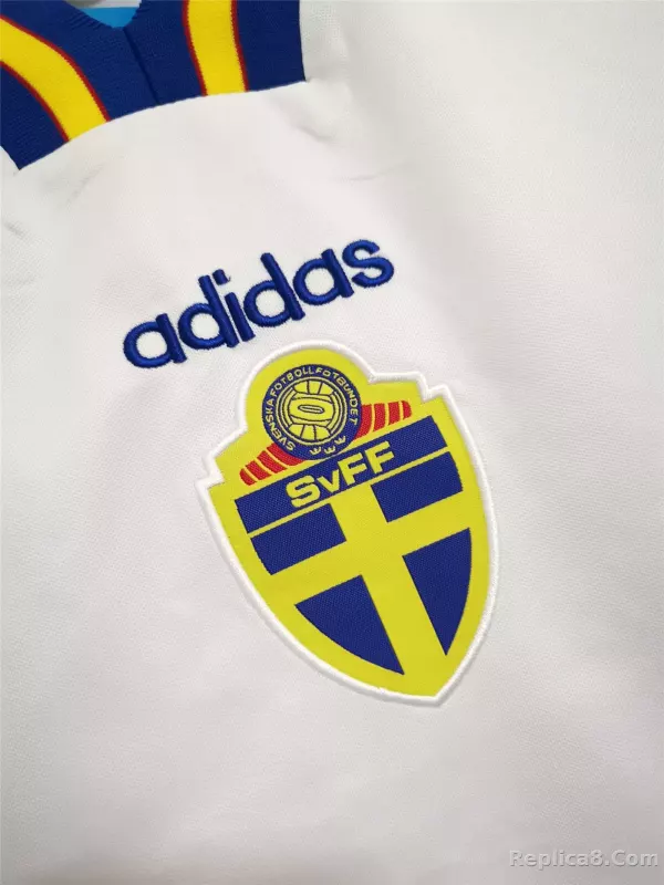 1994 Sweden World Cup Away Soccer Retro Jersey - detail