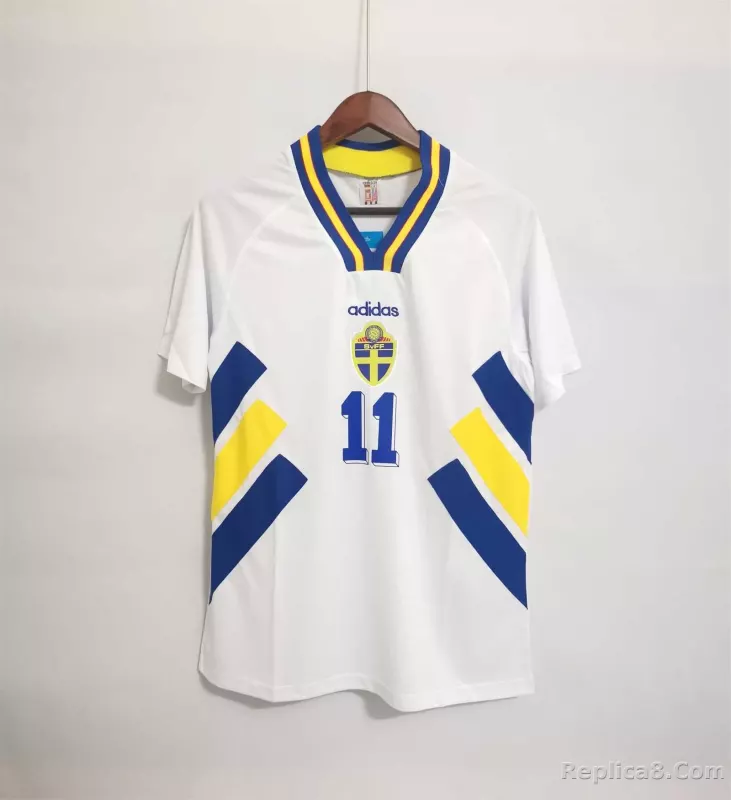 1994 Sweden World Cup Away Soccer Retro Jersey - detail