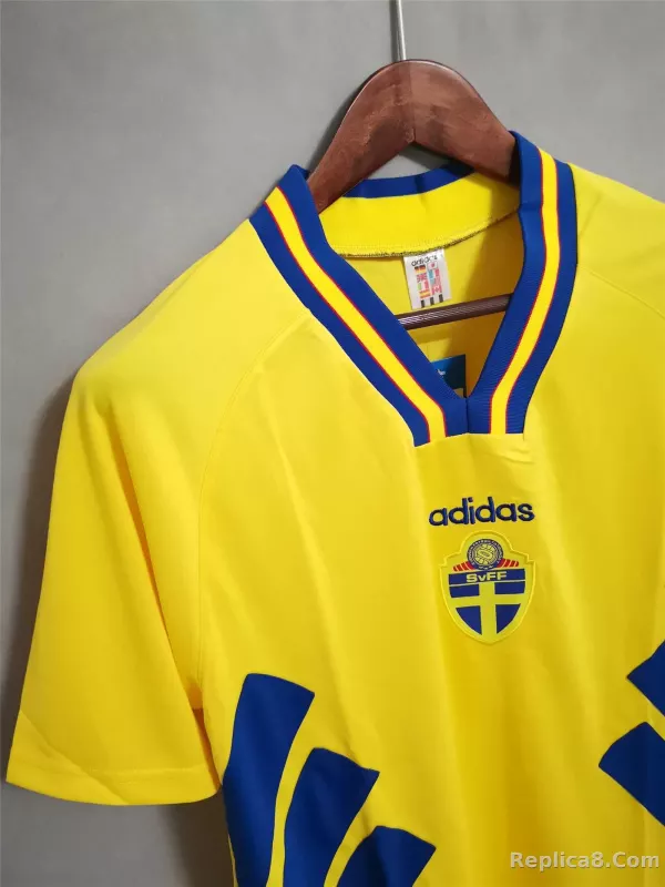 1994 Sweden World Cup Home Soccer Retro Jersey - detail