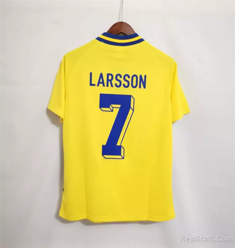1994 Sweden World Cup Home Soccer Retro Jersey - detail