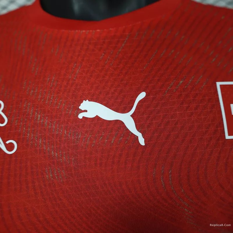 2026 Switzerland Home World Cup Soccer Jersey Authentic Shirt - detail