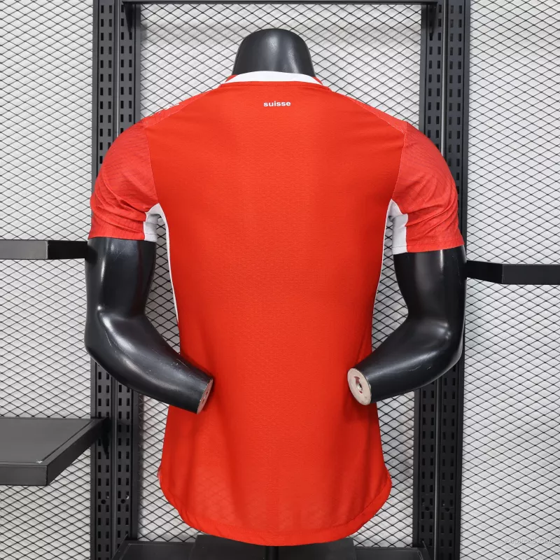 2026 Switzerland Home World Cup Soccer Jersey Authentic Shirt - detail