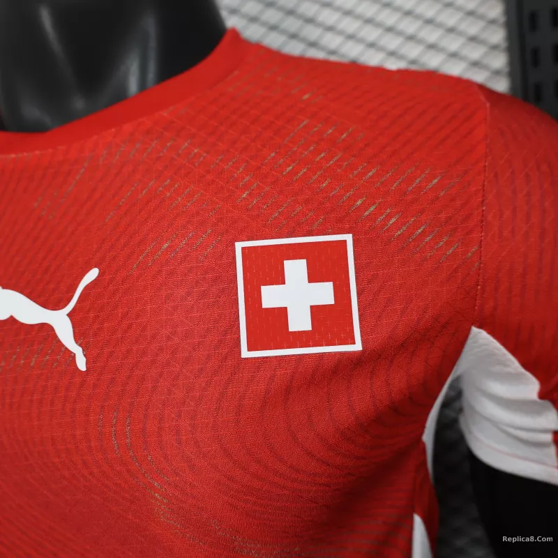 2026 Switzerland Home World Cup Soccer Jersey Authentic Shirt - detail