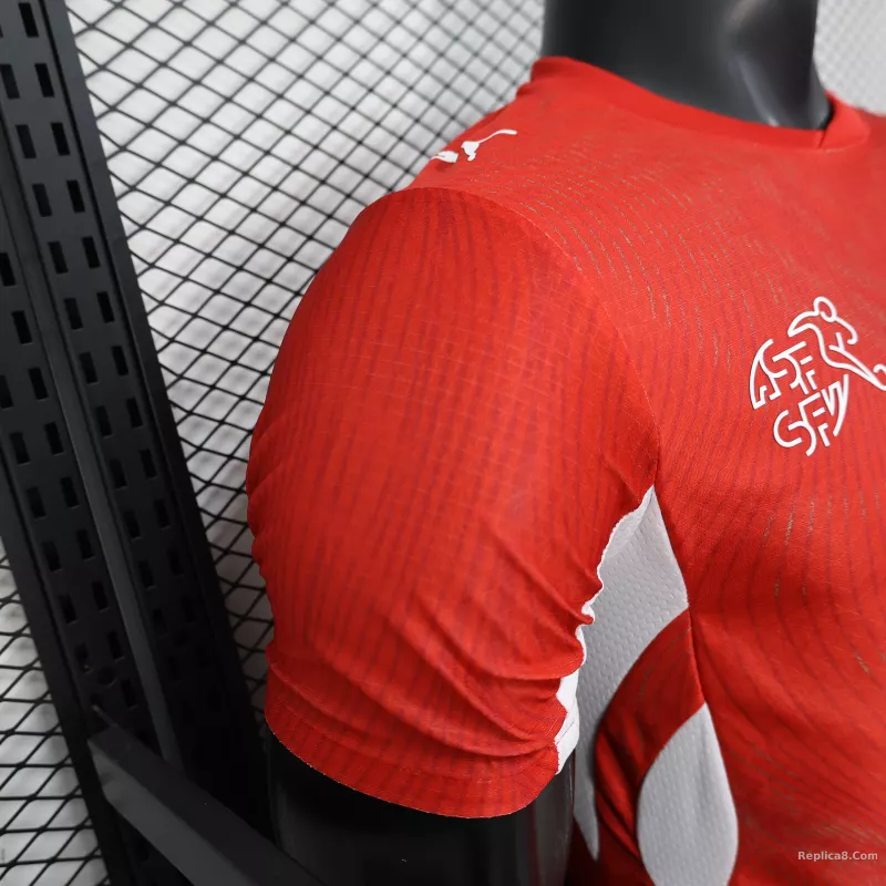 2026 Switzerland Home World Cup Soccer Jersey Authentic Shirt - detail