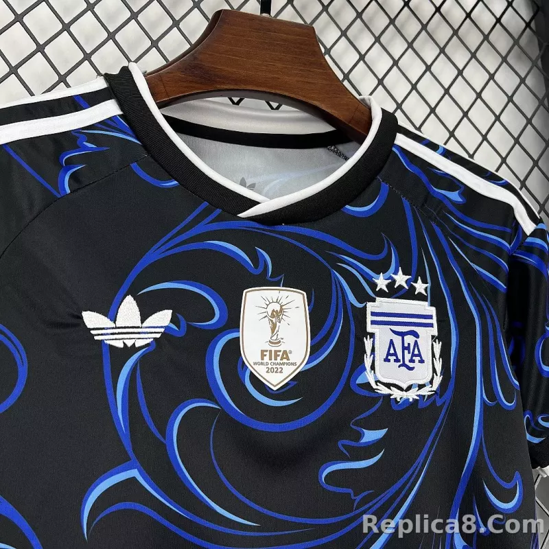 2026 Argentina Away World Cup Soccer Kids Kit Jersey+Shorts - detail