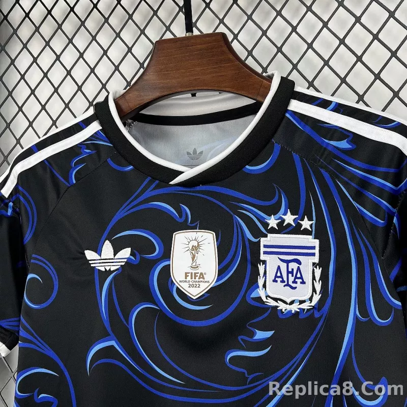 2026 Argentina Away World Cup Soccer Kids Kit Jersey+Shorts - detail