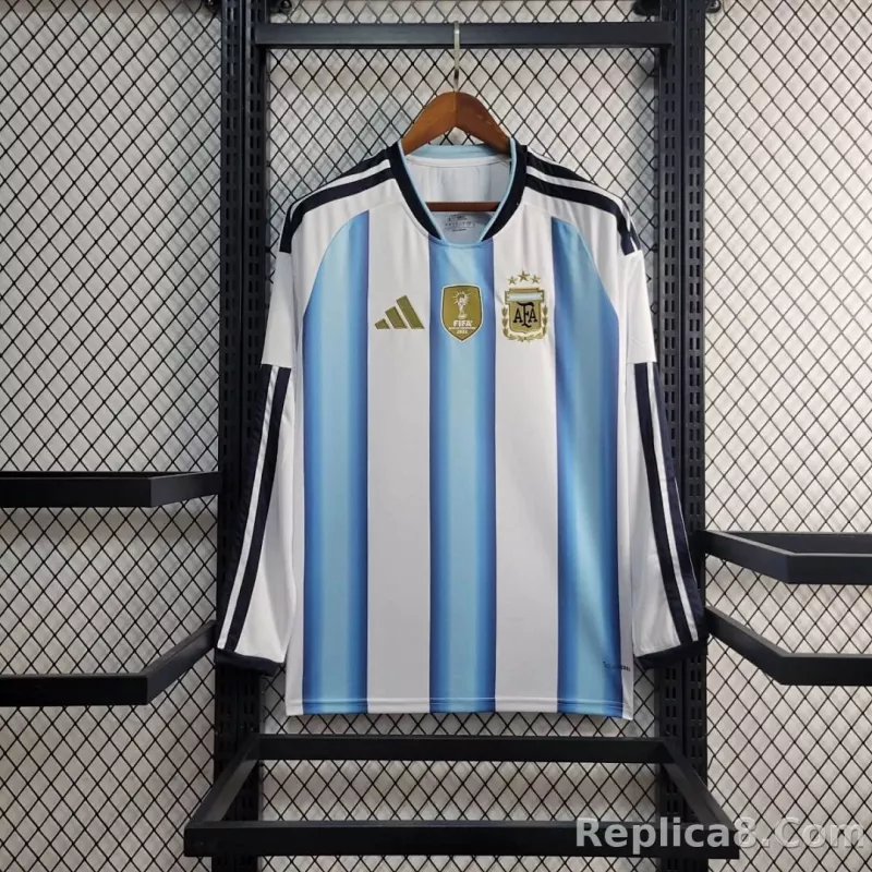 2026 Argentina Home World Cup Soccer Jersey Long Sleeve