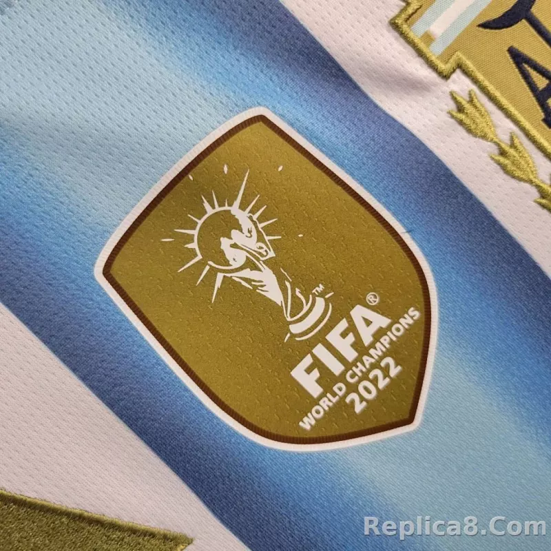 2026 Argentina Home World Cup Soccer Jersey Long Sleeve - detail
