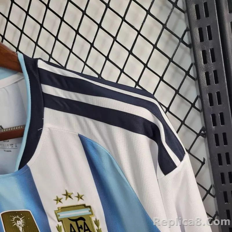 2026 Argentina Home World Cup Soccer Jersey Long Sleeve - detail