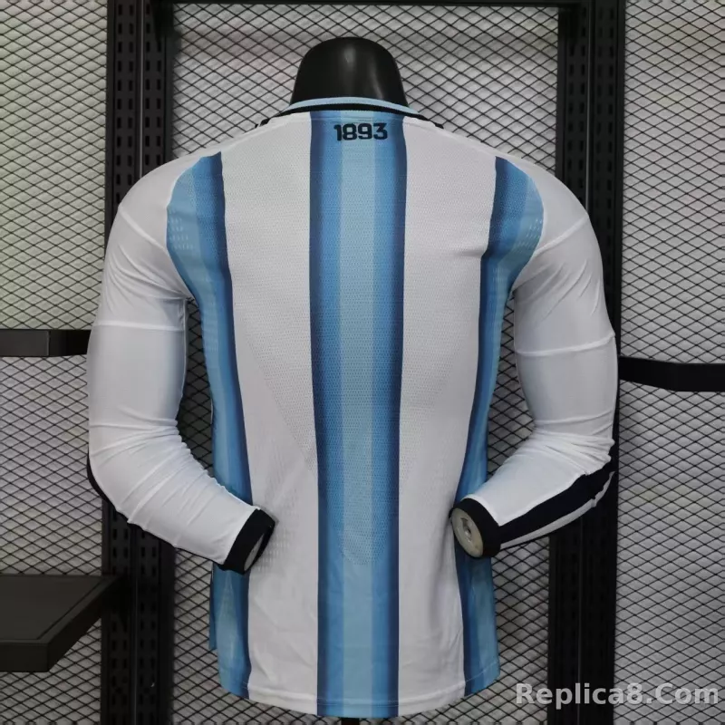 2026 Argentina Home World Cup Player Version Soccer Jersey Long Sleeve - detail