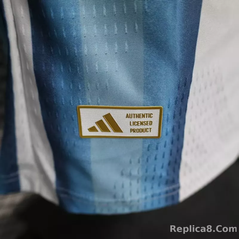 2026 Argentina Home World Cup Player Version Soccer Jersey Long Sleeve - detail
