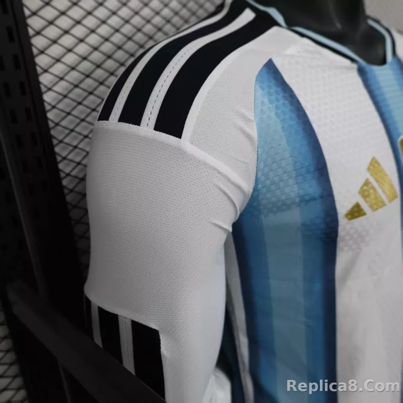 2026 Argentina Home World Cup Player Version Soccer Jersey Long Sleeve - detail
