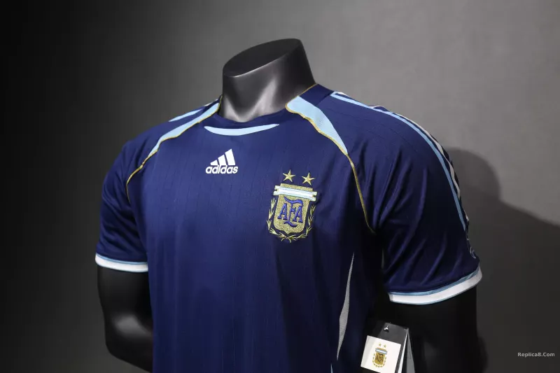 2006 Argentina World Cup Soccer Away Retro Jersey Player Version - detail