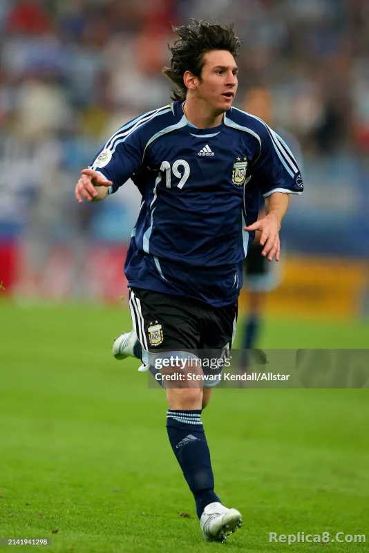 2006 Argentina World Cup Soccer Away Retro Jersey Player Version - detail