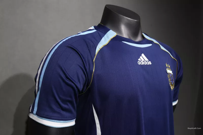 2006 Argentina World Cup Soccer Away Retro Jersey Player Version - detail