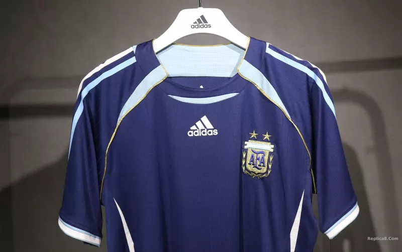 2006 Argentina World Cup Soccer Away Retro Jersey Player Version - detail